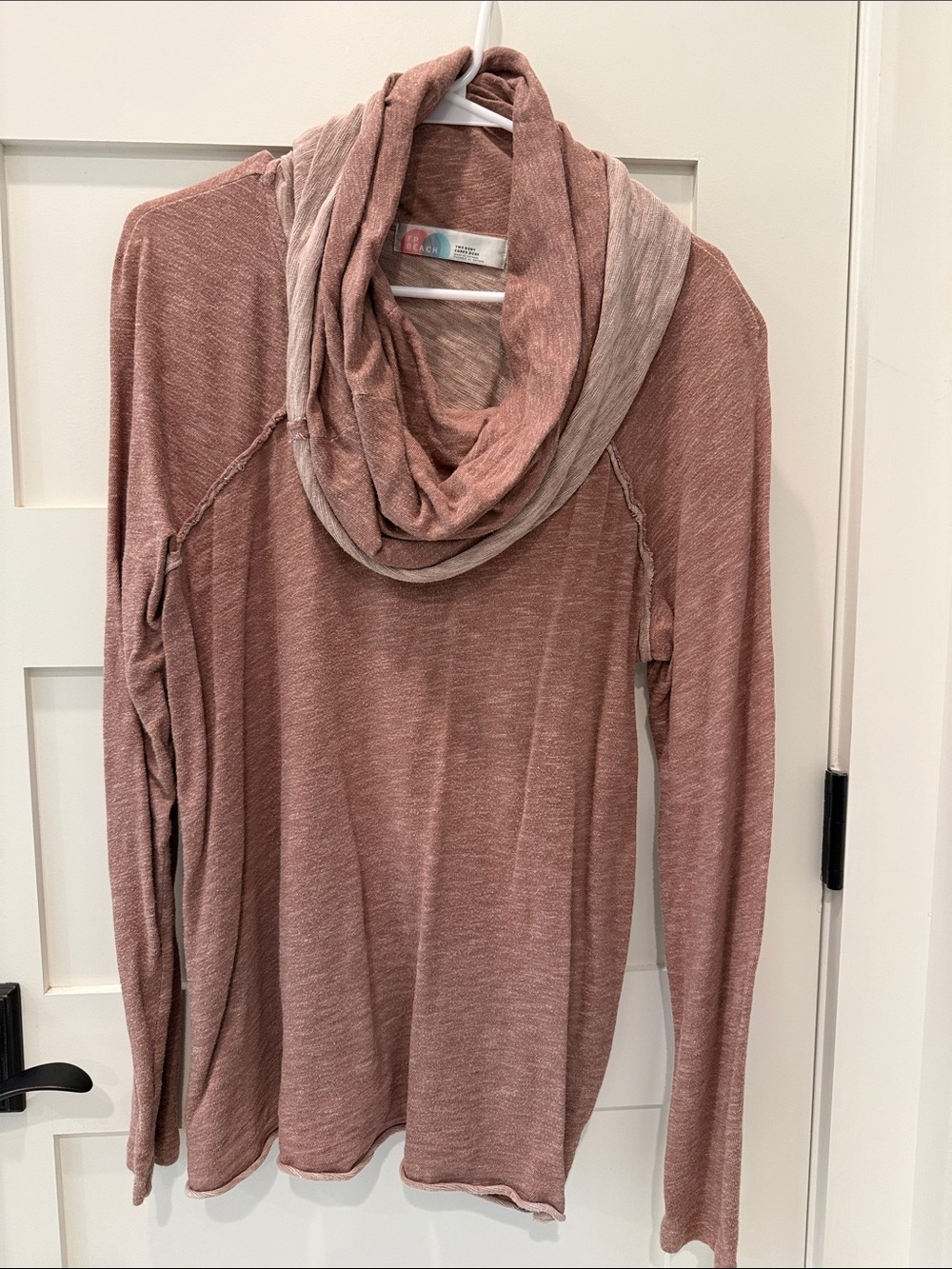 Free People Cozy Rose Cowl Neck Women's lightweight sweatshirt